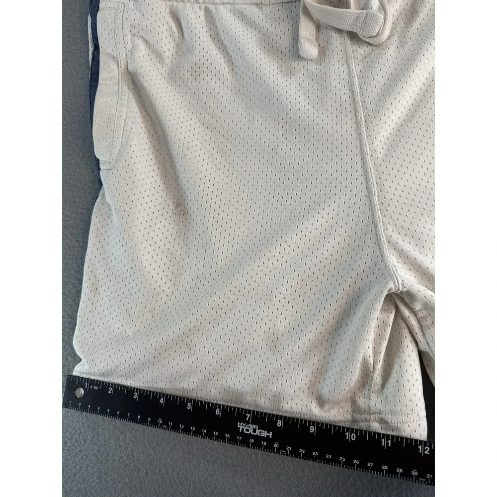 Y2k Abercrombie Fitch Basketball Shorts Mens Large White Mesh Elastic Fitch